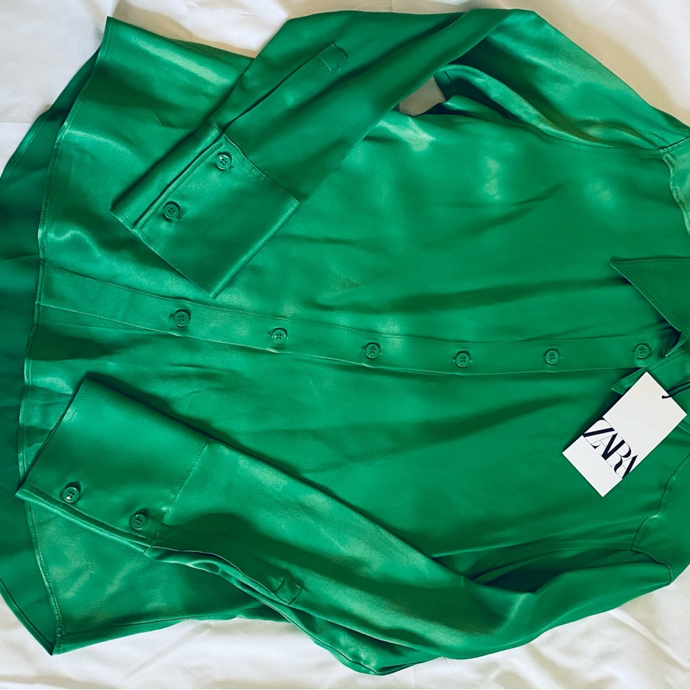 ZARA two piece Emerald green set